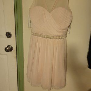 Homecoming Pink Pearl Short Dress